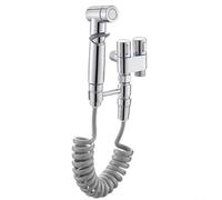 Double vanne de contrôle en laiton pour toilettes et machine à laver, dispose de 2 vannes d'arrêt et d'un mécanisme de contrôle du débit facile (galvanoplastie)