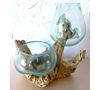 Double Vase Aquarium en Verre soufflé diamètre Environ 15 & 15cm. Envoi de Photos pour Choisir après Votre Commande Car Chaque Article est Unique. Livraison en Point Relais. Vendeur Francais.