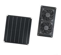 Double ventilateur à énergie solaire, 25 W, extracteur d'air étanche pour serres, camping-cars, abri de jardin, ventilation extérieure, refroidissement à l'air frais efficace