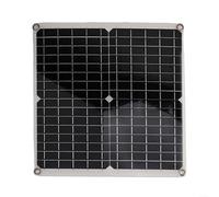 Double ventilateur portable à énergie solaire 25 W avec indice IP65 de refroidissement silencieux pour niche chien serre poule