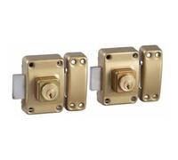 Double verrou de securité 2 verrous pour porte Cylindre 45 mm 4 clés Bricard