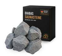 Doubleyou Geovlies & Baustoffe Pierres de sauna XXL de qualité supérieure - 20 kg - 120-250 mm - Diabas - Pour tous les fours de sauna - Résistantes à la chaleur et conservation de la chaleur