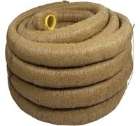 Doubleyou Geovlies & Baustoffe® Tuyau de drainage perforé avec filtre et revêtement en noix de coco DN50 10m