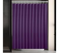 Doublure de rideau de douche en plastique léger violet, 183 x 183 cm, rideau intérieur de salle de bain en plastique fin avec œillets en métal antirouille et aimants lestés