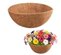 Doublures de panier suspendu, doublures en coco naturelles pour jardinières, doublures de remplacement en noix de coco pour panier suspendu, doublure en fibres de noix de coco pour jardinière murale