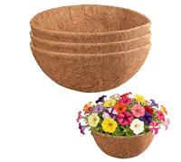 Doublures de panier suspendu, doublures en coco naturelles pour jardinières, doublures de remplacement en noix de coco pour panier suspendu, doublures en fibres de noix de coco pour jardinières