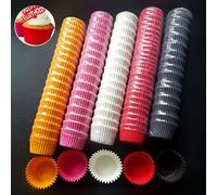 Doublures en papier pour chocolat, 1000 pièces, Mini taille, cuisson de muffins, tasses à gâteaux, formes, étuis à cupcakes, couleur unie, plateau de fête, moule 1000pcs Yellow