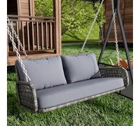 DoubSwi Chaise d'extérieur en polyéthylène RattaGardeHai Swi avec poignées amovibles et lavables Capacité 320 kg Chaînes incluses Gris 240 cm