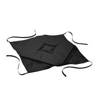 Douceur d'Intérieur Galette de chaise Essentiel à 4 rabats polyester 40 x 40 x 3 cm Noir