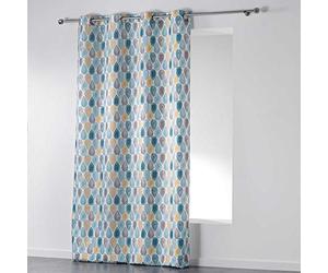 Douceur d'Intérieur 1606327 PALPITO Rideau à œillets Polyester Blanc 140 x 260 cm