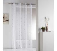 Douceur d'Intérieur 1624896 CHENILLA Panneau à œillets Polyester Naturel 140 x 260 cm