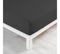 Douceur d'Intérieur Drap-housse 1644095 140 x 190 cm Jersey uni Anthracite