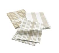 Douceur d'Intérieur – Lot de 3 torchons Bayado Lin 50 x 70 cm, coton tissé