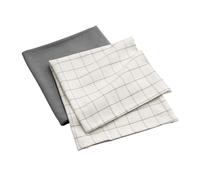 Lot de 3 Torchons de Cuisine Gourmet 50x70cm Anthracite