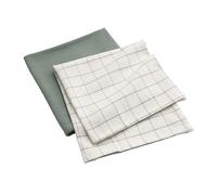 Lot de 3 Torchons de Cuisine Gourmet 50x70cm Vert Cèdre