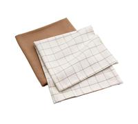 Douceur d'Intérieur Torchons de cuisine Gourmet 50x70 cm Lot de 3 Mocha