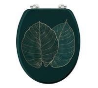 Douceur d'Intérieur – Abattant WC Imprimé Jade – 46 cm Vert