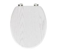 Abattant wc - - Effet bois Blanc 45x37.5 cm