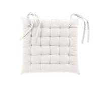 Douceur d'Intérieur, Assise Matelassée (38 x 38 cm) Twily Blanc, Coton & Polyester Recyclé