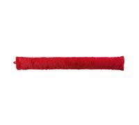 Douceur d'Intérieur, Bas de Porte (80 x 10 cm) Caresse Rouge, Imitation Fourrure