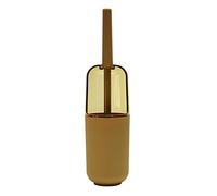 Douceur d'Intérieur, Brosse WC (Diamètre 10 x 37,5 cm) Equatorial Miel, Plastique Uni Transparent & Opaque