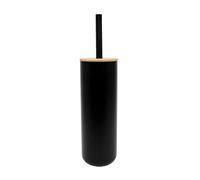 douceur d'intérieur, Brosse WC (Diamètre 9,1 x 37,2 cm) Smart Noir, Polystyrène et Bambou