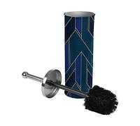 Douceur d'Intérieur, Brosse WC (Diamètre 9,5 x 37 cm) Achille Bleu, Métal Imprimé