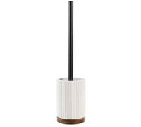 Brosse WC Hamilton effet pierre et acacia - Blanc