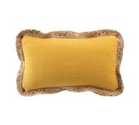 Douceur d'Intérieur, Coussin Déhoussable (30 x 50 cm) Akina Ocre, Coton & Polyester avec Jute