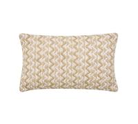 Douceur d'Intérieur, Coussin Déhoussable (30 x 50 cm) Loumeo Naturel, Coton & Polyester Fantaisie et Fils Métallisés