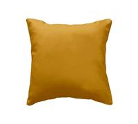 Douceur d'Intérieur, Coussin Déhoussable (40 x 40 cm) Essentiel Ocre, Polyester Uni