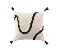 Douceur d'Intérieur, Coussin Déhoussable (40 x 40 cm) Malory Noir, Polycoton Uni et Fantaisie