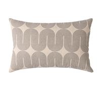 Douceur d'Intérieur, Coussin Déhoussable (40 x 60 cm) Ondine Noir, Polycoton Imprimé Métallisé