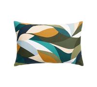 Douceur d'Intérieur, Coussin Déhoussable (40 x 60 cm) Swan Bleu, Polycoton Imprimé