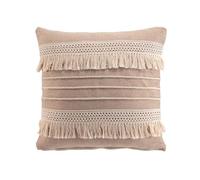 Coussin Déco à Franges Cirrus 45x45cm Naturel