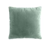 Douceur d'Intérieur, Coussin Déhoussable (45 x 45 cm) Flanela Cedre, Flanelle Relief Unie