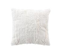 Douceur d'Intérieur - Coussin imitation fourrure Foxy - 45 x 45 cm - déhoussable - Naturel