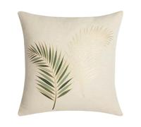 Douceur d'Intérieur, Coussin Déhoussable (45 x 45 cm) Isadora Sauge, Polycoton Imprimé Métallisé