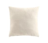 Douceur d'Intérieur, Coussin Déhoussable (45 x 45 cm) Nils Naturel, Velours Relief