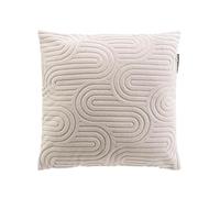 Douceur d'Intérieur – Coussin déhoussable Pila – Velours dévoré 45 x 45 cm – Beige