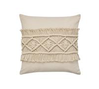 Coussin Déco Macramé Samaya 45x45cm Naturel