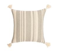 Douceur d'Intérieur, Coussin Déhoussable (45 x 45 cm) Solando Naturel, Coton & Polyester