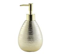 Douceur d'Intérieur Distributeur de savon déco Trésor Grès uni métallisé 17 cm Or