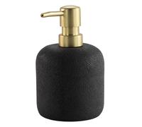Douceur d'interieur Distributeur de savon en résine Aquamarbre - 14,8 cm - Noir