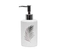 Distributeur de Savon Imprimé Orbella 17cm Blanc & Argent