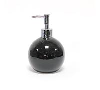 douceur d'intérieur, Distributeur Savon (Diamètre 9,7 x 16 cm) Bullea Noir, Céramique Unie