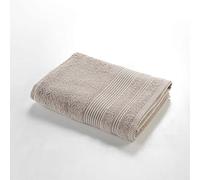 Douceur d'Intérieur, Drap de Douche (70 x 130 cm) Tendresse Taupe, Eponge Unie 100% Coton