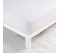 Douceur d'Intérieur - Drap-housse Jersey 140 x 190 cm 100% coton - Blanc