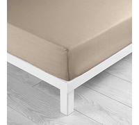 Douceur d'Intérieur – Drap-housse Lina Sable – 140 x 190 cm – 100% coton