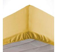 douceur d'intérieur, Drap Housse (140 x 190 cm) Oscar Miel, Microfibre Unie